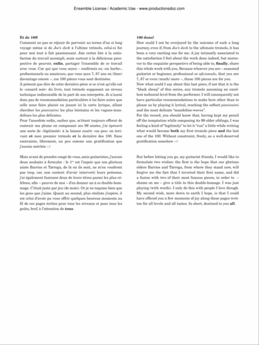 Les 100 de Roland Dyens - L’intégrale, vol. 2 Classical Guitar scores gallery preview page 3