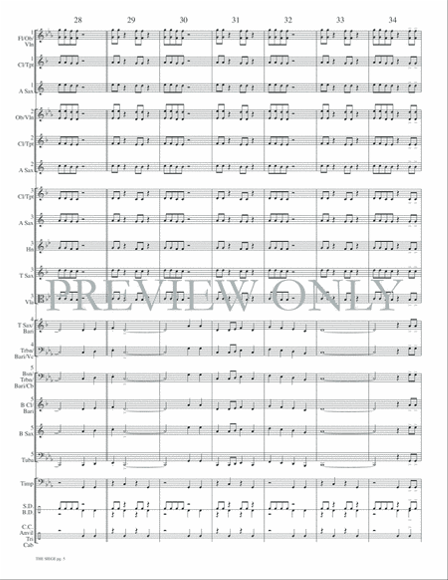 The Siege Concert Band scores gallery preview page 7