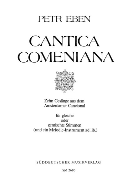 Cantica Comeniana für gleiche und gemischte Stimmen, Melodie-Instrument (Bfl-A) ad lib.