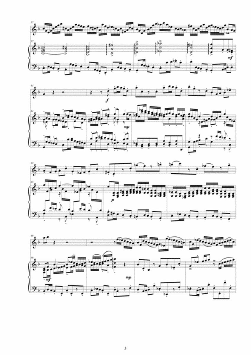 Bach - Oboe Concerto in D minor BWV 1059 for Oboe and Piano - Score and Part image number null
