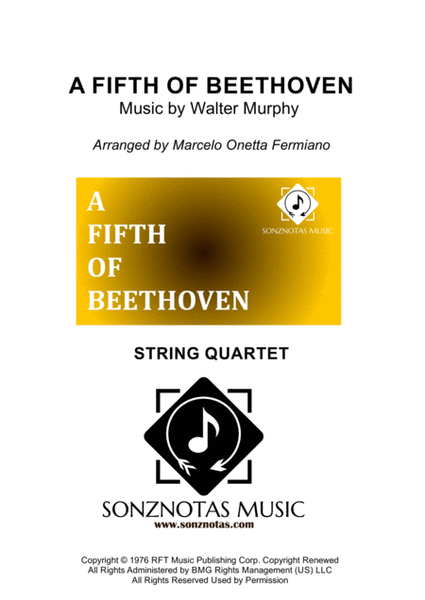 A Fifth Of Beethoven by Walter Murphy String Quartet - Digital Sheet Music