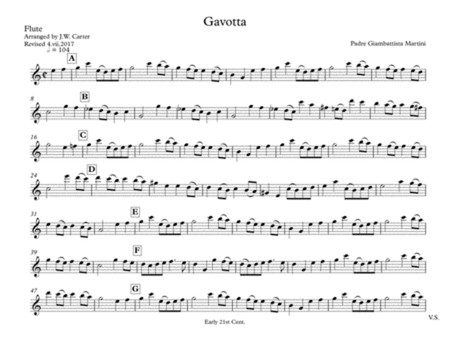 Gavotta, by Padre Giambattista Martini, arranged for Flute, Clarinet & Bassoon image number null