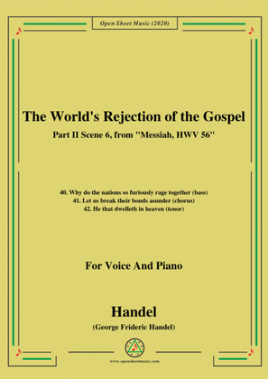 Book cover for Handel-Messiah,HWV 56,Part II,Scene 6,for Voice and Piano