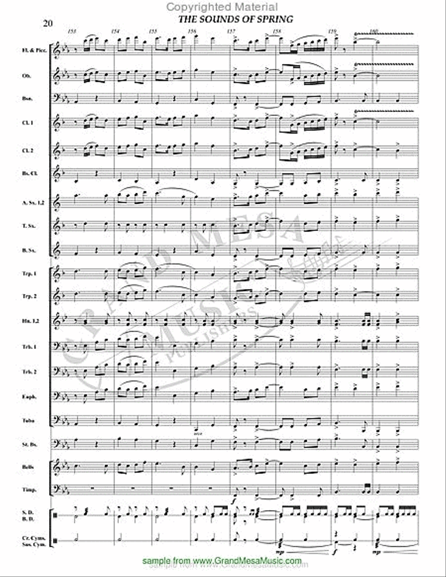 The Sounds of Spring The Sounds of Spring Concert Band scores gallery preview page 21