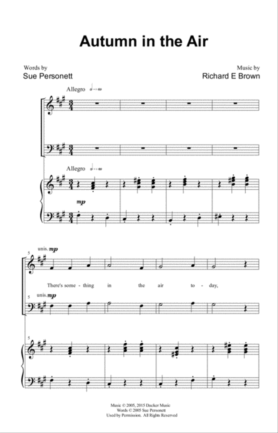 Autumn in the Air Autumn in the Air 4-Part scores gallery preview page 2
