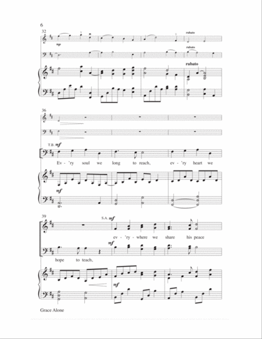 Grace Alone 4-Part scores gallery preview page 6