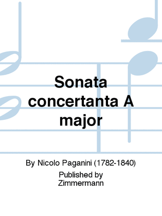 Book cover for Sonata concertanta A major