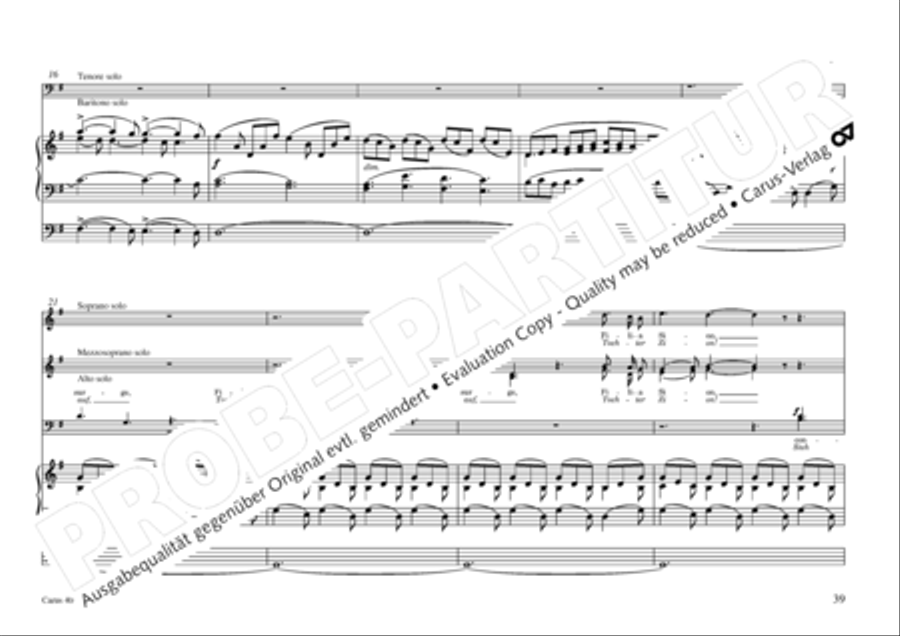 Oratorio de Noel (Weihnachtsoratorium) 4-Part scores gallery preview page 40