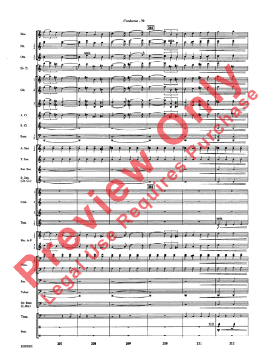 Symphony No. 3 for Band Concert Band scores gallery preview page 42