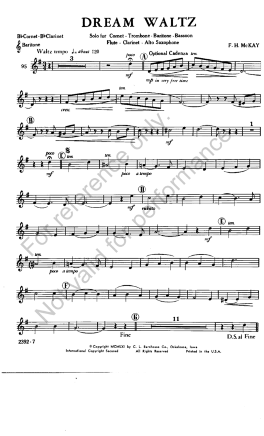 Dream Waltz Dream Waltz Clarinet Solo scores gallery preview page 2