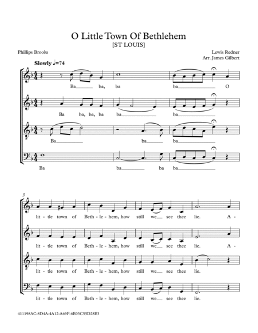 O Little Town Of Bethlehem O Little Town Of Bethlehem 4-Part scores gallery preview page 2