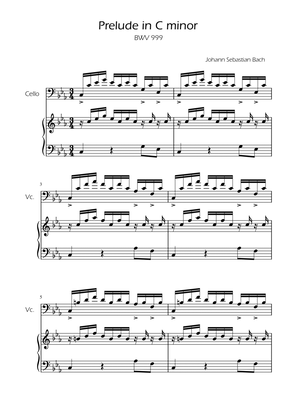 Prelude in C minor - BWV 999 - Cello