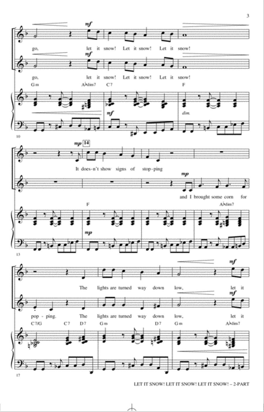 Let It Snow! Let It Snow! Let It Snow! (arr. Greg Gilpin) 2-Part scores gallery preview page 2