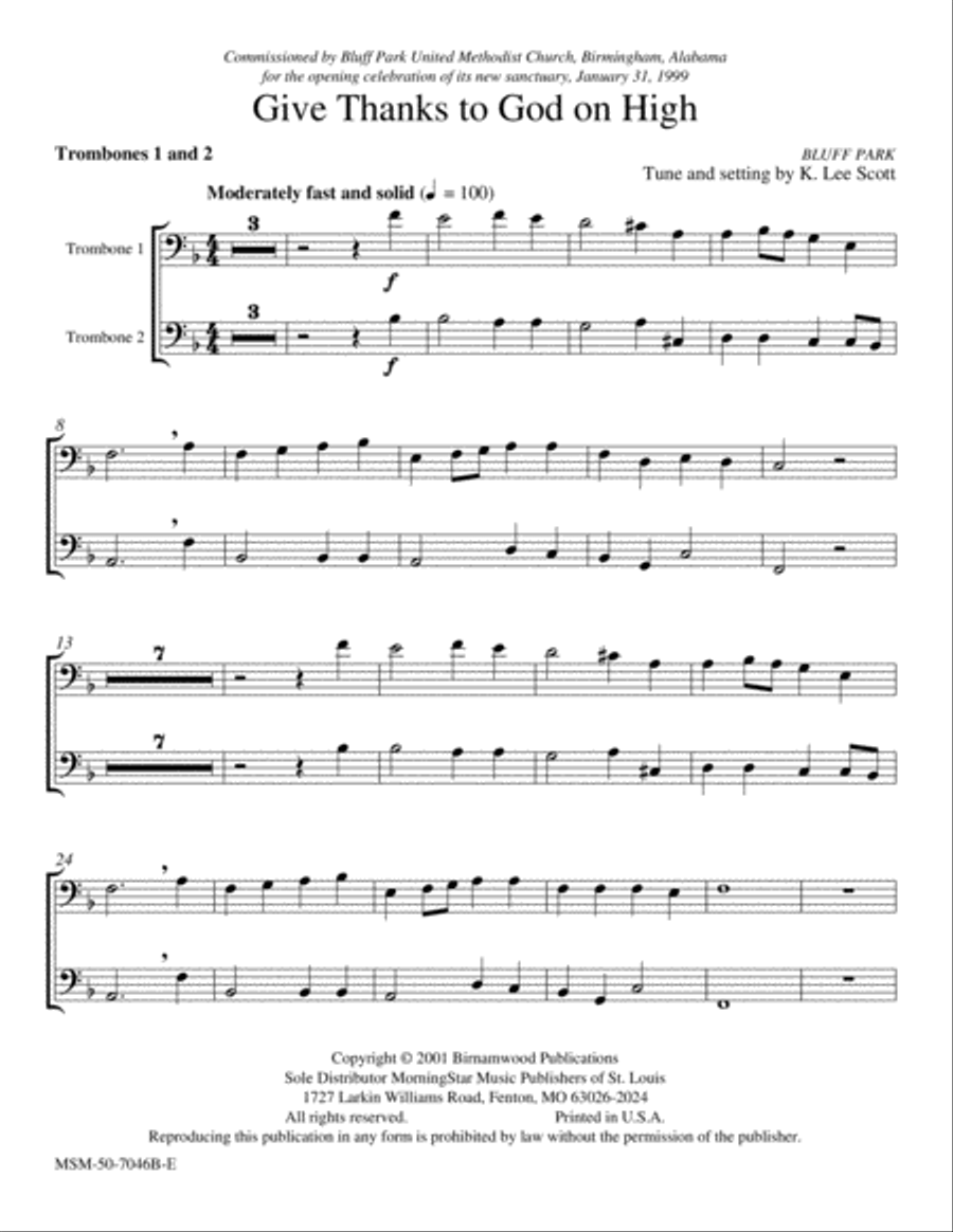 Give Thanks to God on High Choir scores gallery preview page 4