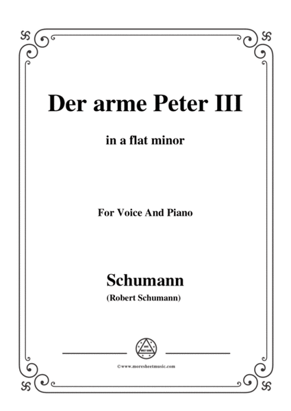 Schumann-Der arme Peter 3,in a flat minor,for Voice and Piano image number null