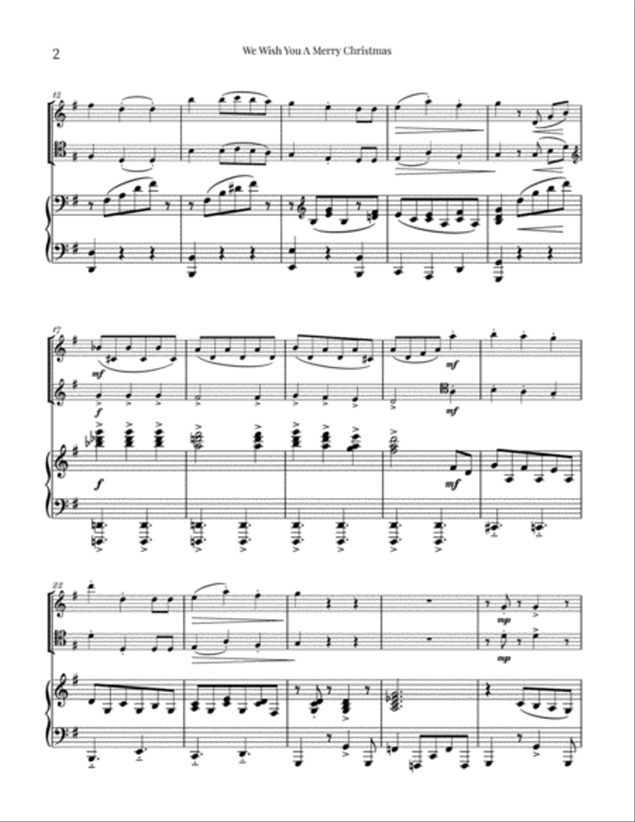 We Wish You A Merry Christmas (Piano Trio) Piano Trio scores gallery preview page 4