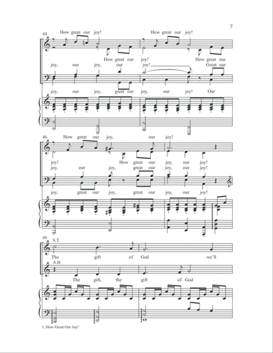 Joy Has Dawned 4-Part scores gallery preview page 13