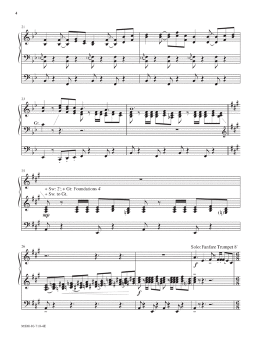 Festive March Organ scores gallery preview page 4