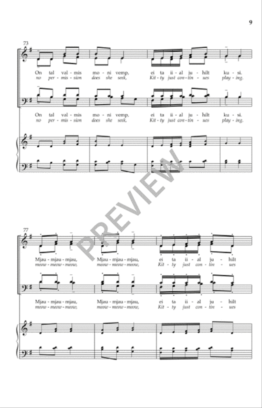 Little Tommy's Choir (Tooma Laulukoor) 4-Part scores gallery preview page 8