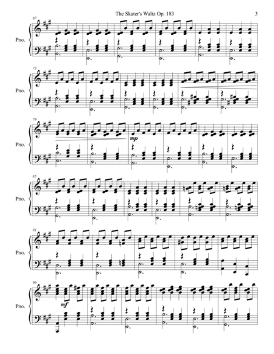 The Skater's Waltz Op. 183 Piano Solo scores gallery preview page 4