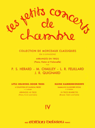 Book cover for Les petits concerts de chambre - Volume 4