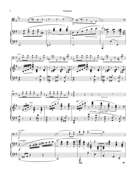 Guitarre Op. 45 No. 2 for cello and piano image number null