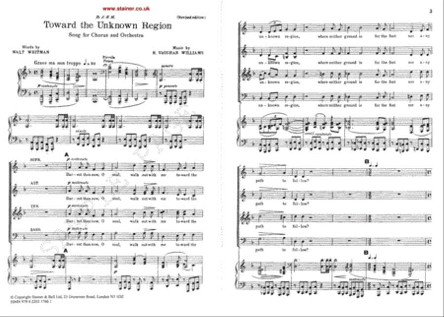 Toward the Unknown Region. Vocal Score 4-Part scores gallery preview page 2