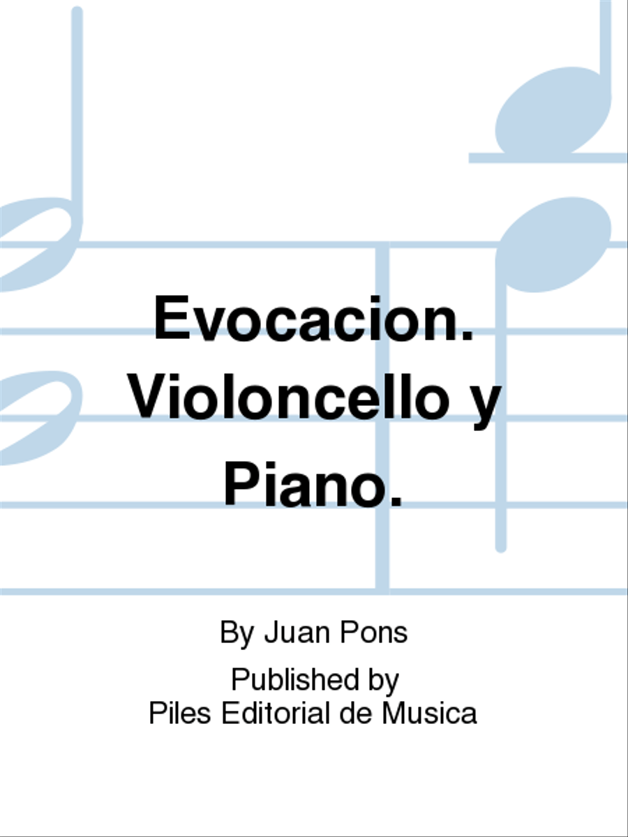Evocacion. Violoncello y Piano. Piano scores gallery preview page 1