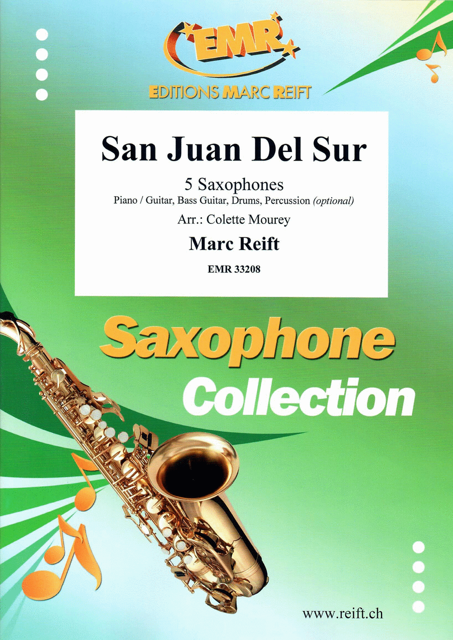 San Juan Del Sur San Juan Del Sur Saxophone Quintet scores gallery preview page 1