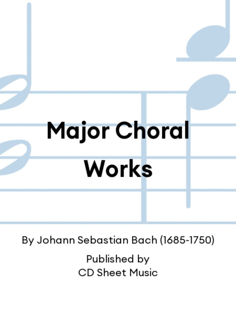 Major Choral Works Choir scores gallery preview page 1