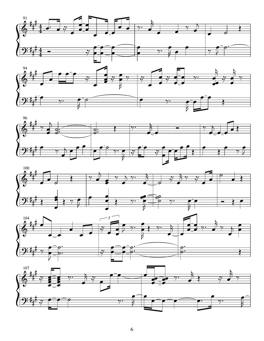 So Will I (100 Billion X) Piano Solo scores gallery preview page 6