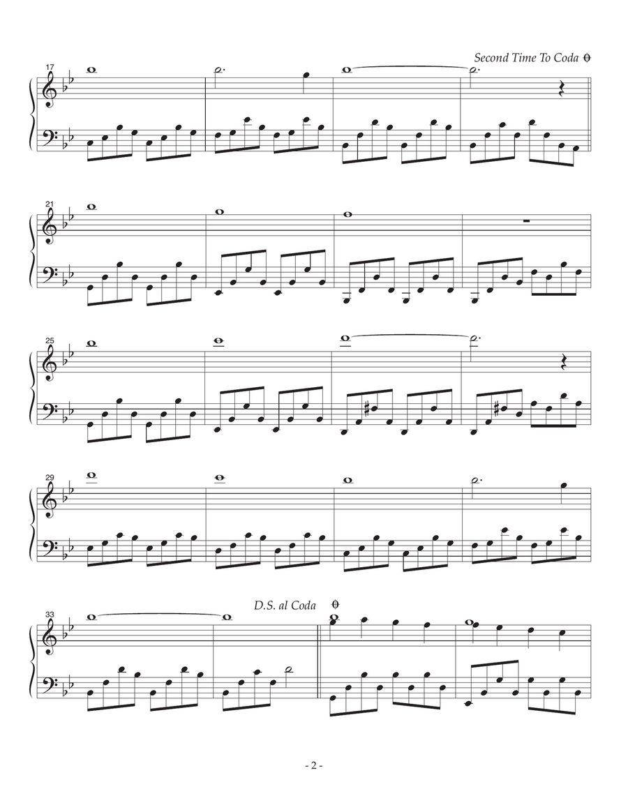 WEDDING MARCH for Kaitlin & Joel Piano Solo scores gallery preview page 2