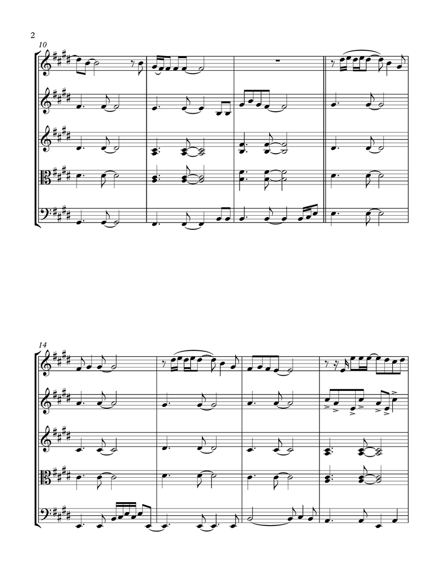 Make It With You String Quartet scores gallery preview page 2