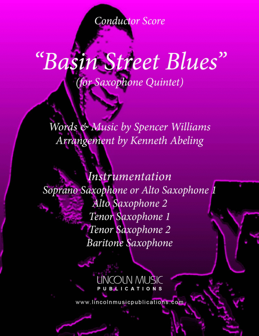 Book cover for Basin Street Blues (for Saxophone Quartet SATTB or AATTB)