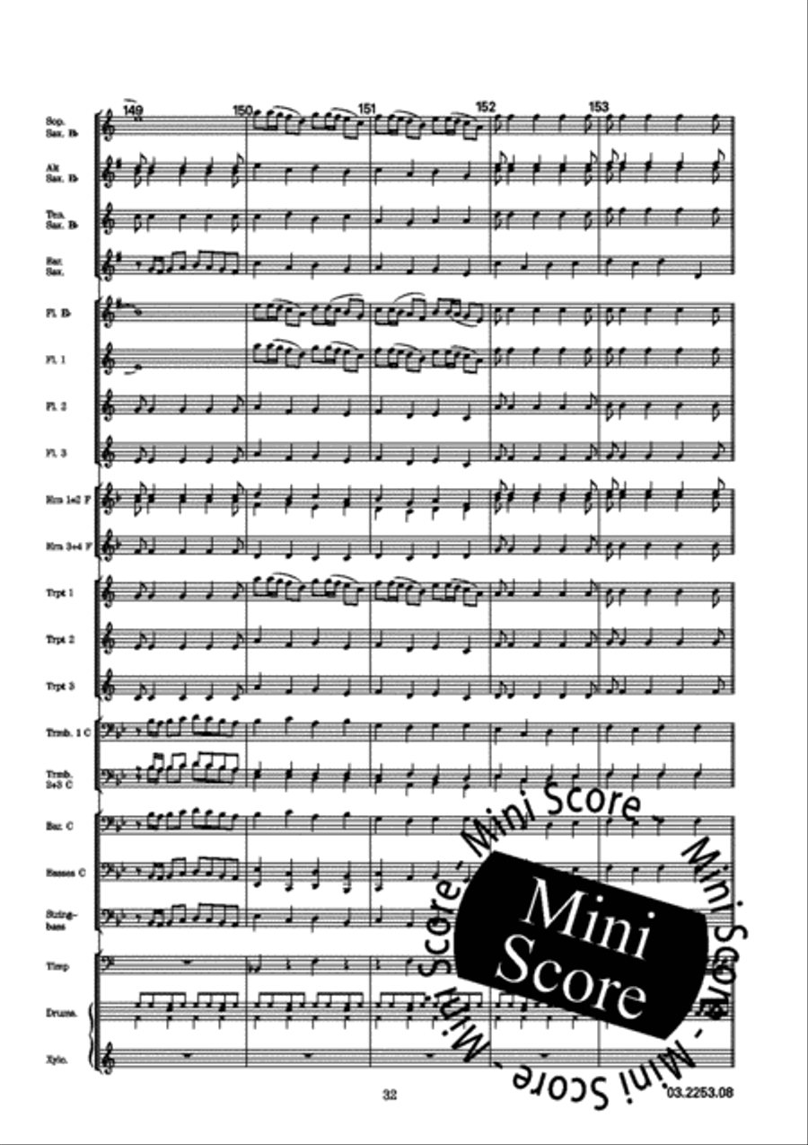 Italienische Lustspiel Ouverture Concert Band scores gallery preview page 36