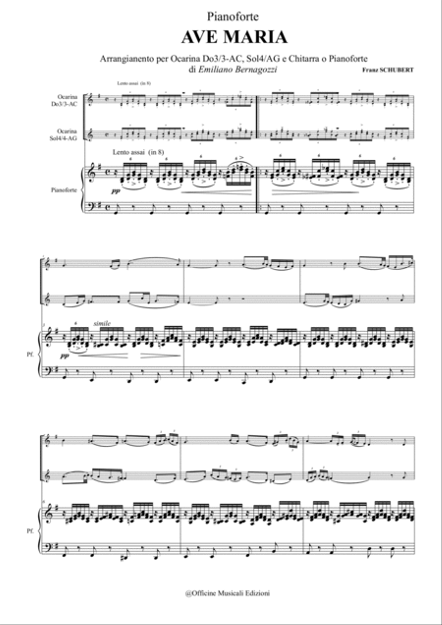 Ave Maria per 2 Ocarine ocarina scores gallery preview page 4