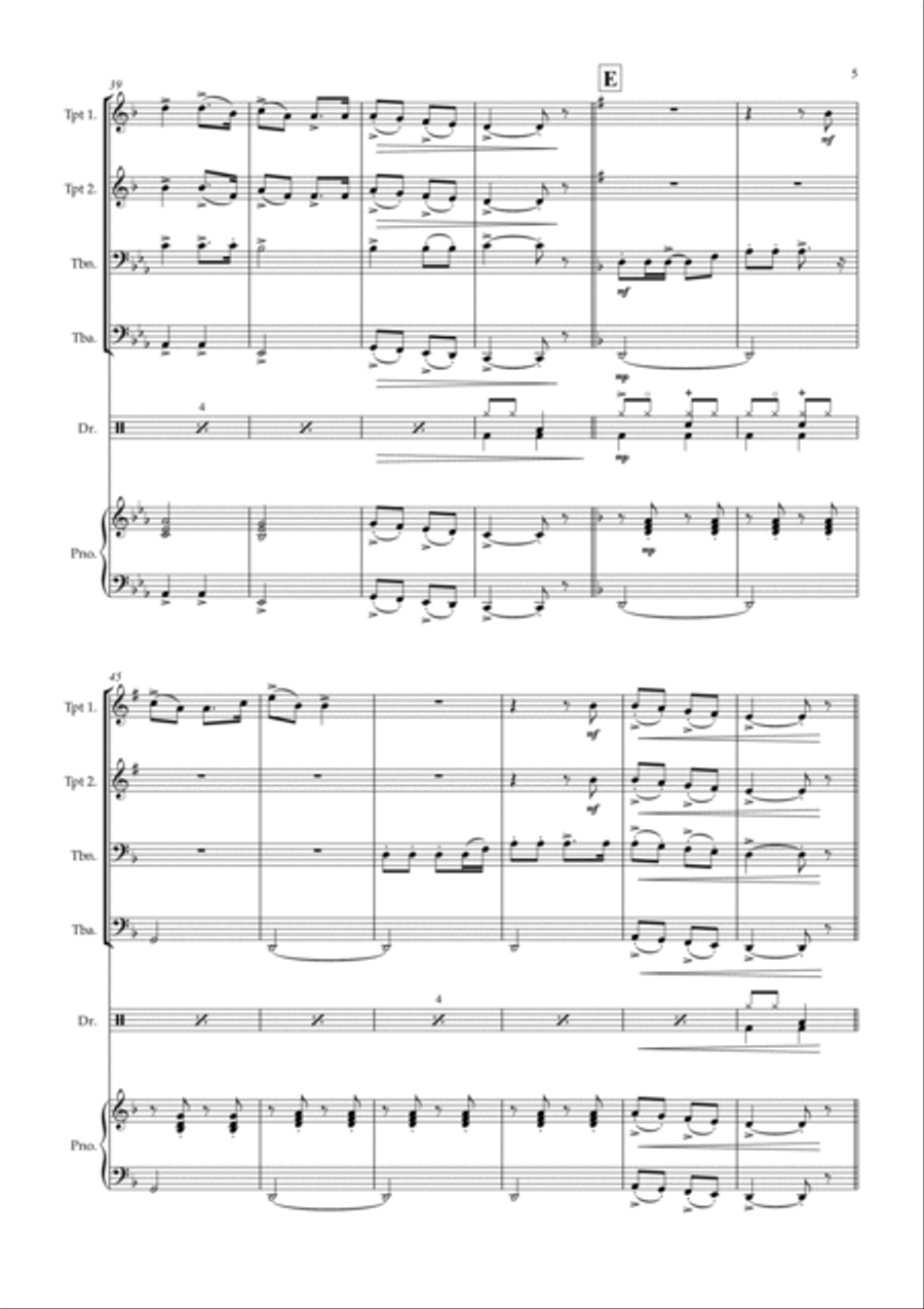 Wellerman Brass Quartet scores gallery preview page 5