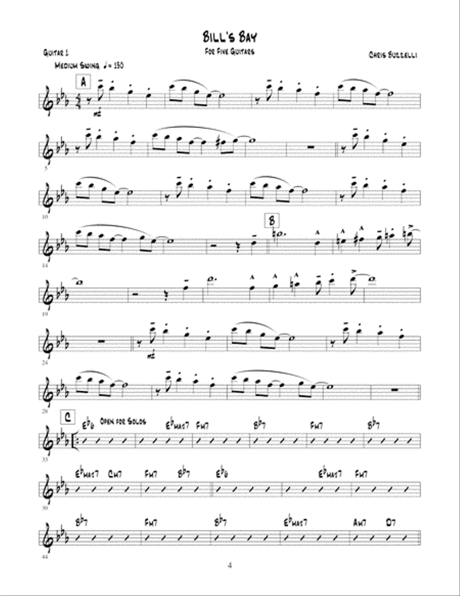 Jazz Guitar Ensembles Level 2 Guitar Ensemble scores gallery preview page 5