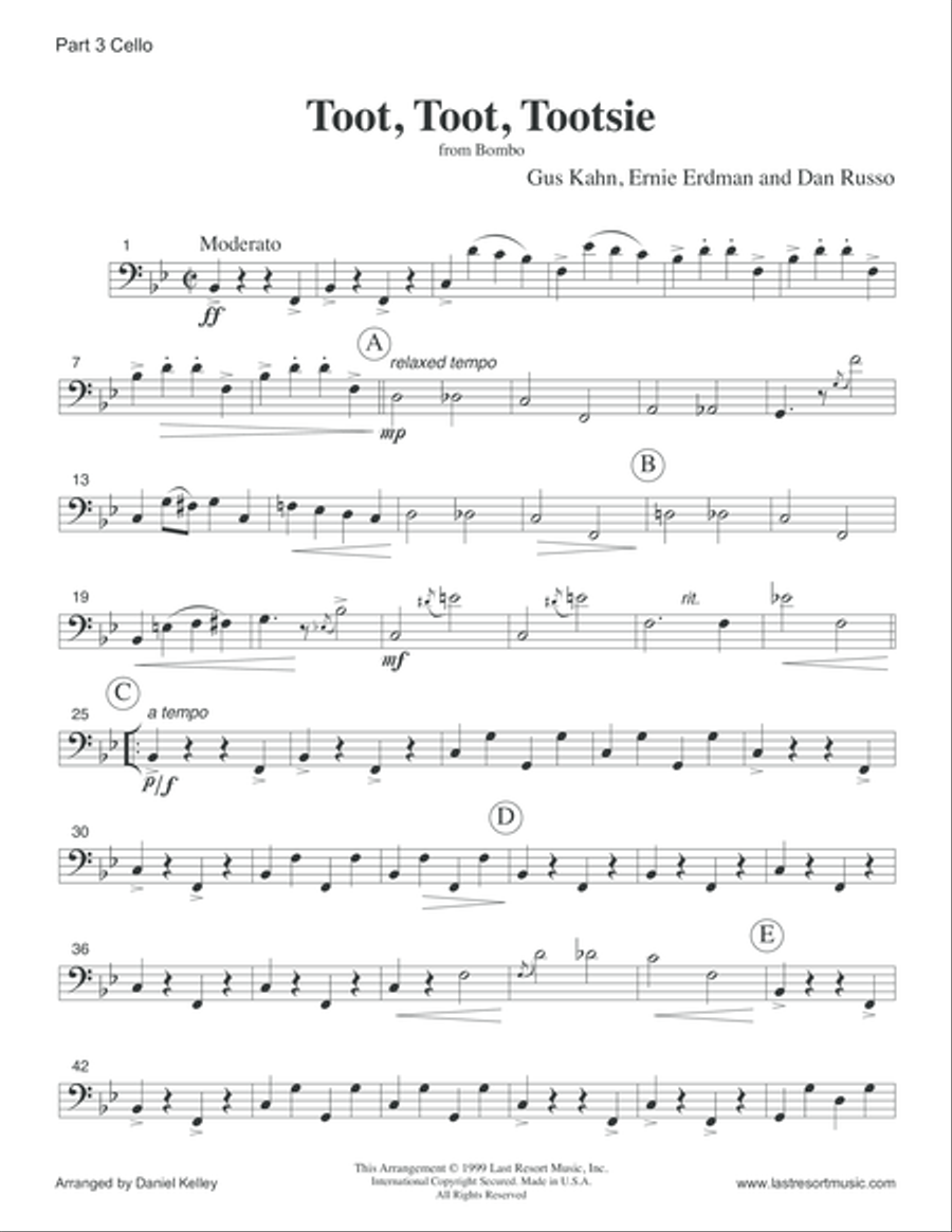 Toot, Toot, Tootsie for Piano Trio Piano Trio scores gallery preview page 6