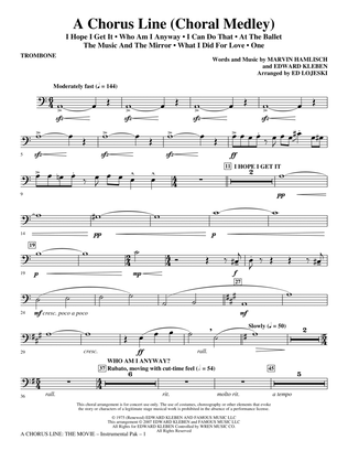 Book cover for A Chorus Line (Medley) (arr. Ed Lojeski) - Trombone