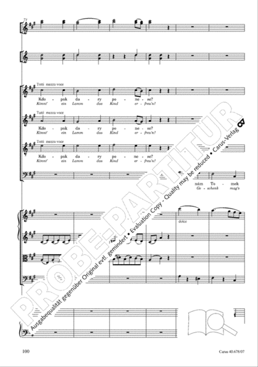Missa pastoralis bohemica 4-Part scores gallery preview page 113