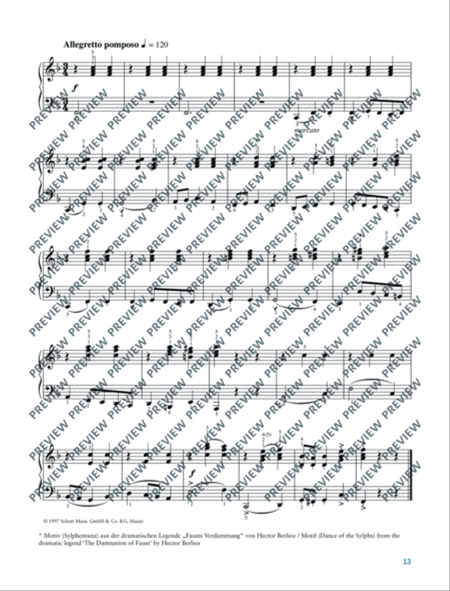 The Carnival of the Animals Piano Solo scores gallery preview page 14