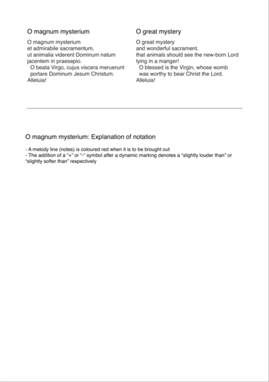 O magnum mysterium - SATB 4-Part scores gallery preview page 2
