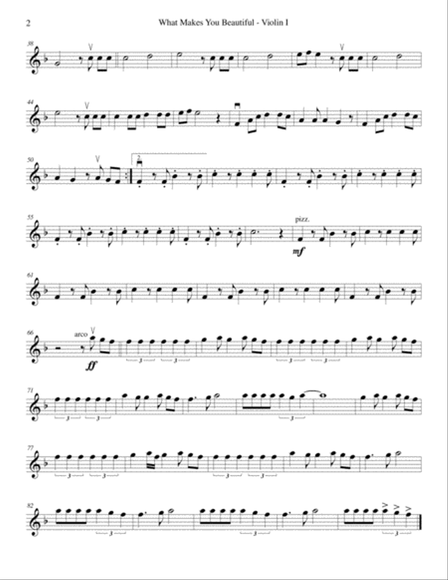 What Makes You Beautiful String Quartet scores gallery preview page 2