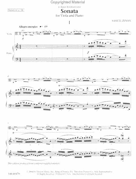 Sonata (Viola/Piano)