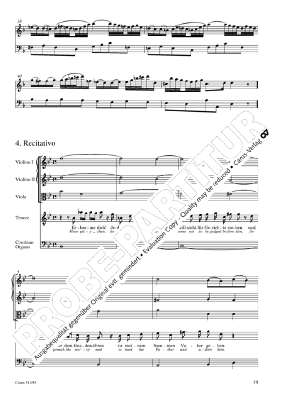 A feeble soul, a slave of sin (Ich armer Mensch, ich Sundenknecht) 4-Part scores gallery preview page 19