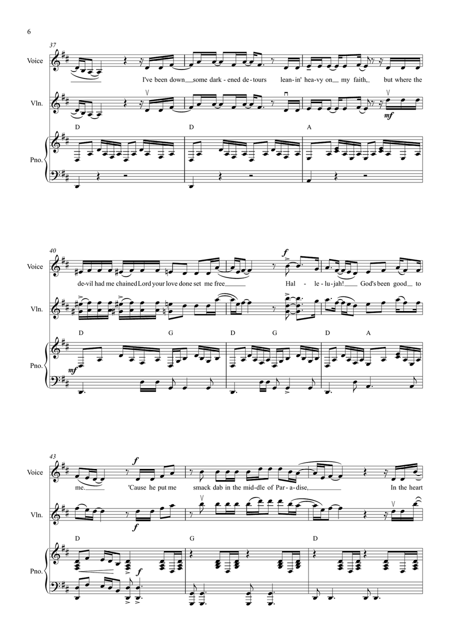 God's Been Good To Me Piano, Vocal scores gallery preview page 6