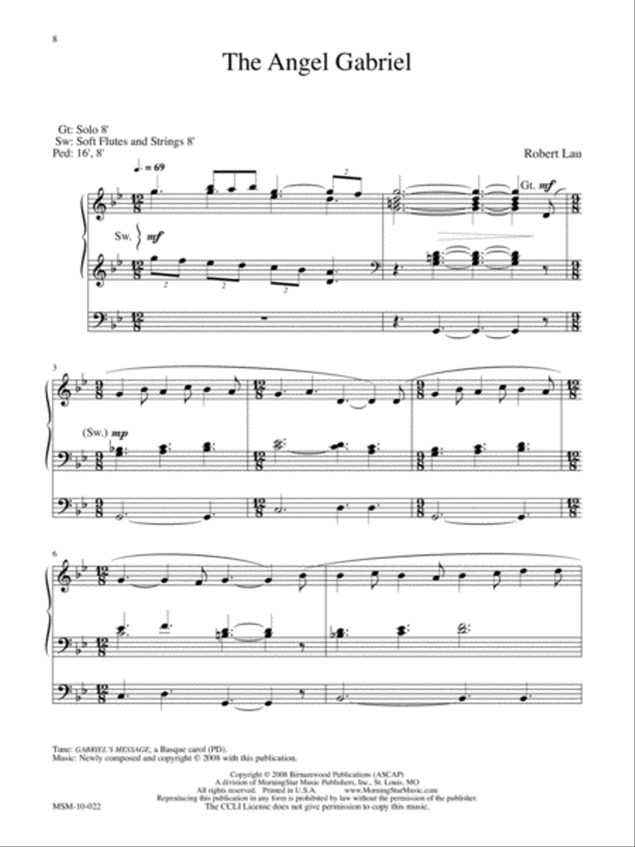 Three Advent Preludes Organ scores gallery preview page 5