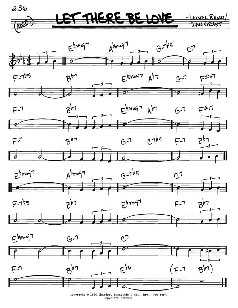 Let There Be Love Let There Be Love C Instrument scores gallery preview page 1
