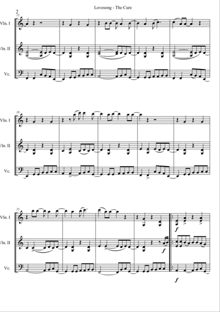 Lovesong Lovesong String Trio scores gallery preview page 2